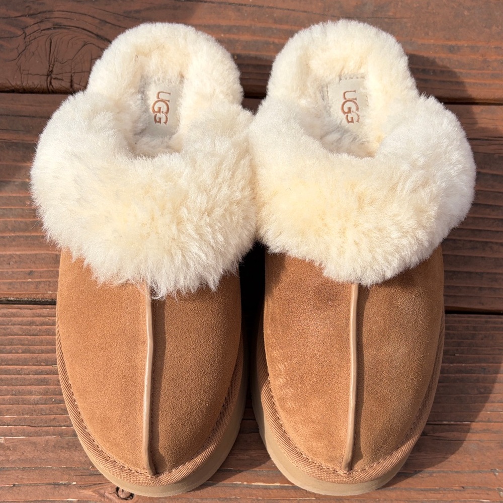 UGG slippers, worn one time. Excellent shape